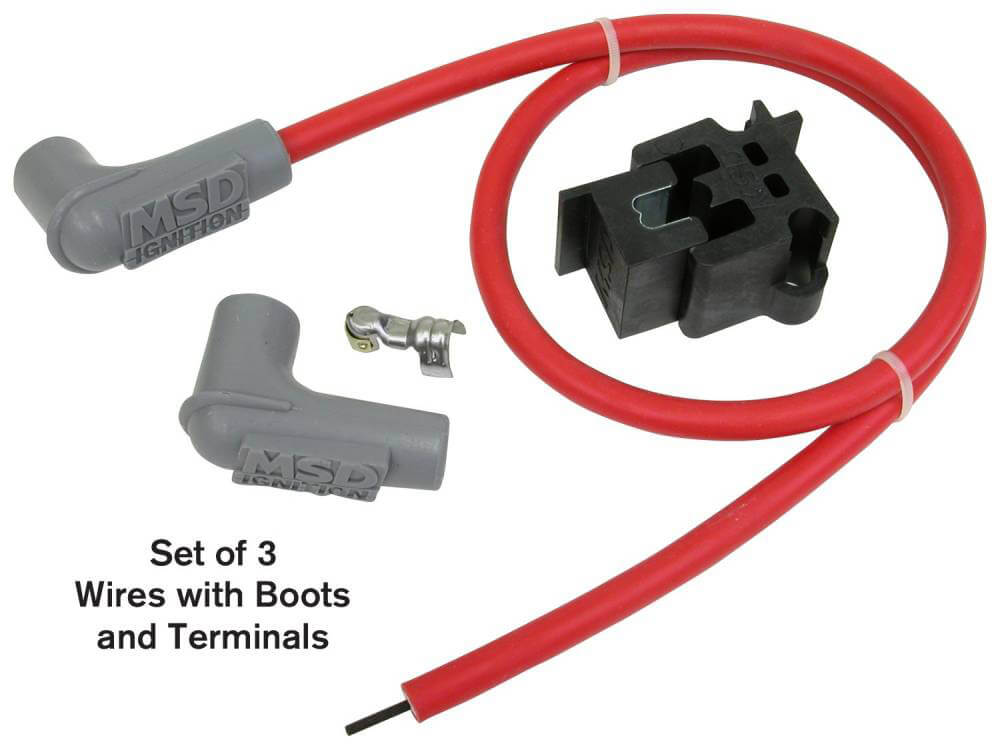MSD Jet Ski PWC Tripple 31039 Spark Plug Wires Powersports Red 8.5mm 3 Cylinder Universal Set
