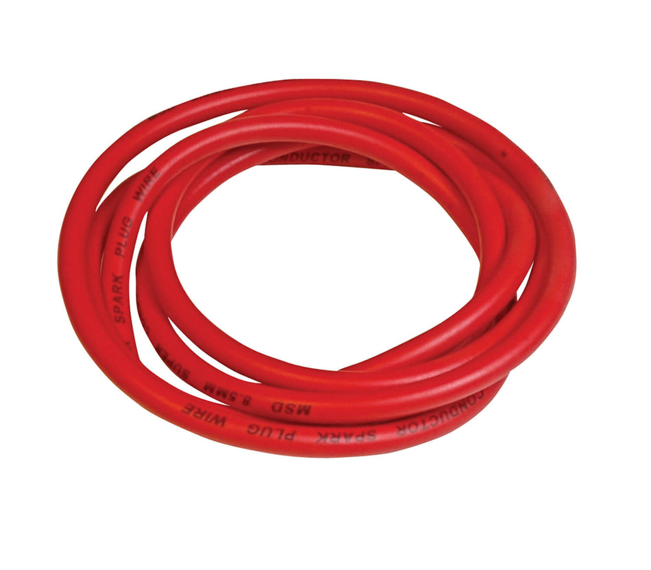 MSD Jet Ski PWC Super Conductor Spark Plug wire in bulk, 25' length - Red - 8.5MM
