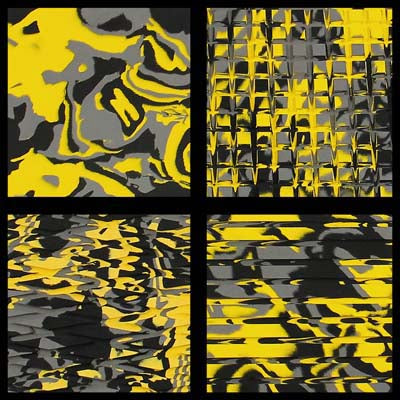 HYDRO-TURF 40X62 SHEET - MATERIAL CUT GROOVE - YELLOW CAMO