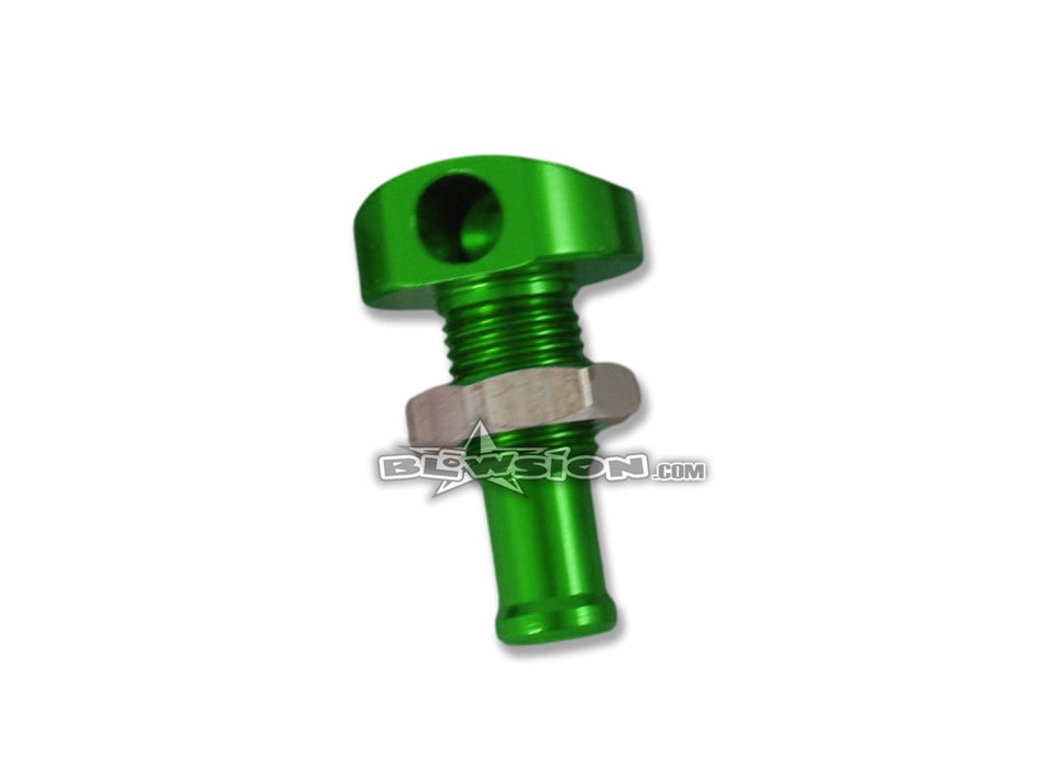 Blowsion Water Bypass Pisser Fitting 90-Degree - Green - 3/8 ID Cooling Hoses/Line