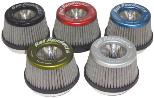 HOT PRODUCTS - RED - TORNADO SERIES 2.0" TALL ROUND PERFORMANCE AIR FILTER FLAME ARRESTOR